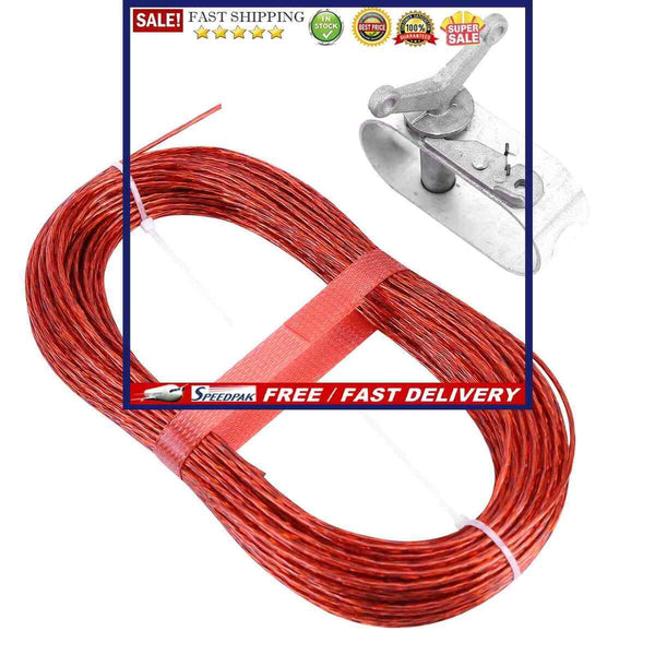 Swimming Pool Cover Cable 100ft Steel Cable & Spring Loaded Winch / Ratchet