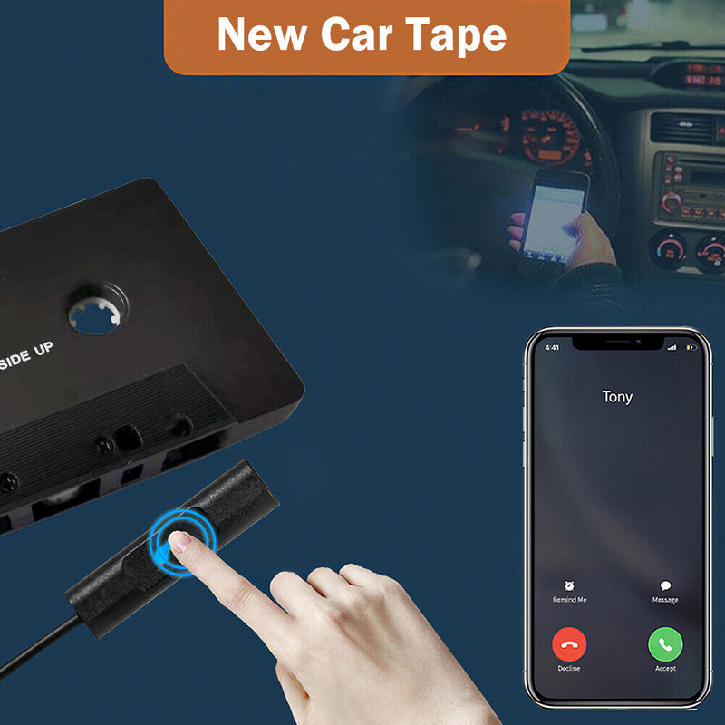 Car Cassette Universal Car Audio Cassette Tape Aux Stereo Adapter for MP3 Player