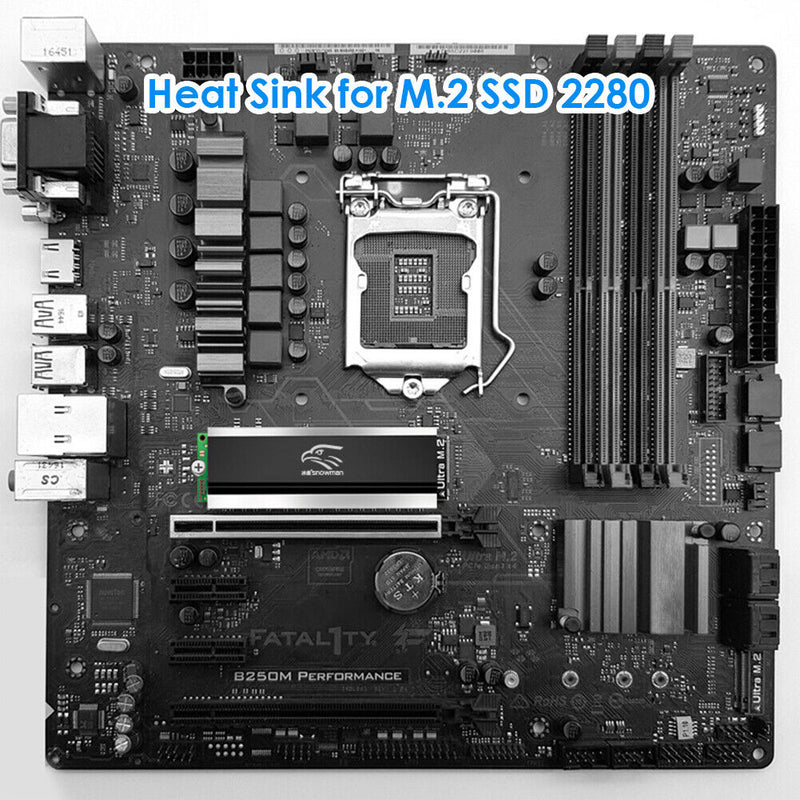 M.2 2280 SSD Heat Sink Cooler Thermal Pad Solid State Hard Disk Radiator Newly