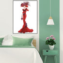 DIY Formal Dress Lady Part Special Shape Diamond Painting Kit (YX033 Red) Newly