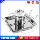 Stainless Steel BBQ Chicken Roaster Tray Roasting Pan Grill Cooking Rack