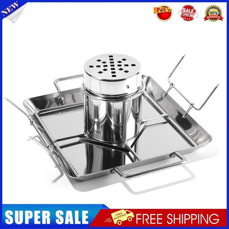 Stainless Steel BBQ Chicken Roaster Tray Roasting Pan Grill Cooking Rack