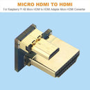 Micro HDMI to HDMI Converter HDMI Screen Connector Adapter for Raspberry Pi 4B