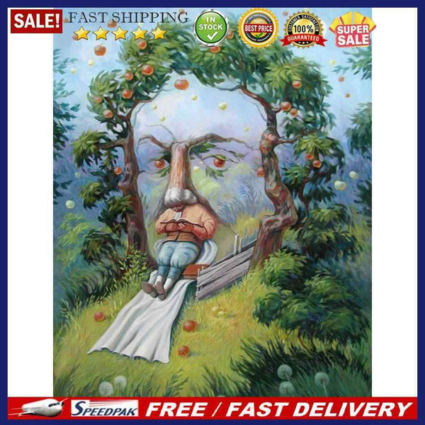 Abstract Tree Face Oil Paint By Numbers DIY Craft Coloring Drawing Home Decor