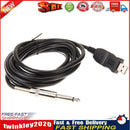 Guitar Bass 1/4'' 6.3mm To USB Link Connection Instrument Cable Adapter Newly