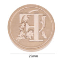 Retro Flower Letter Envelope Sealing Wax Copper Seal Stamp Post Decor(F) Newly