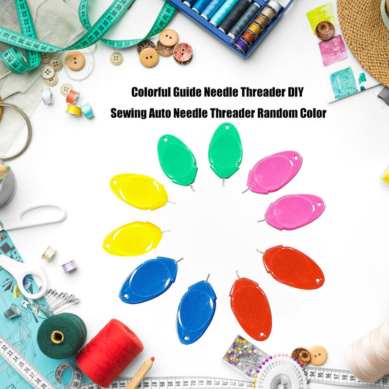 Colorful Guide Needle Threader DIY Needle Threader Random Color (10pcs) Newly