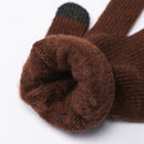 Outdoor Full Finger Mittens Thick Plush Sport Cycling Gloves Knitted Wool Mitts
