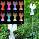 Grave White Solar Stake Lights Solar Angel Lights Angel Stake Garden Light