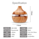 Aroma Oil Diffuser Ultrasonic Wood Grain Air Humidifier (Light wood grain) Newly