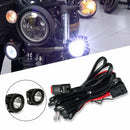 Motorbike Spotlight LED Light Wiring Harness Refit Switch Relay Wire Accessories