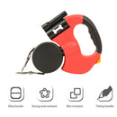 Dog Leash Dual Double Auto Retractable Tractor Rope Light Chain (Red) Newly