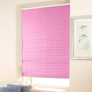 Self-Adhesive Pleated Blinds Half Blackout Window Curtains Pink (60x150cm) Newly