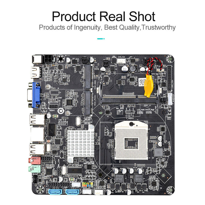 JINGSHA HM55 PGA988 DDR3 Desktop Mini ITX Motherboard Chipset Stand i3 i5 i7