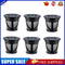 6x Refillable Capsule Coffee K-cup Filter Coffeeware for Keurig (Black)