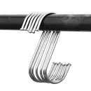 10pcs Stainless Steel S-Shaped Hanging Hooks Clothes Storage Rack Hook (S)
