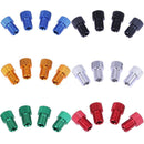 4pcs Presta to Shrader Bicycle Road Bike Valve Adapters Converters (Blue)