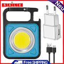 LED Flashlight 500LM USB Rechargeable Pocket Keychain Light with Charger Adapter