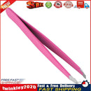 Pro Oblique Eyebrow Tweezers Stainless Steel Eyebrow Shaping(Rose Red) Newly