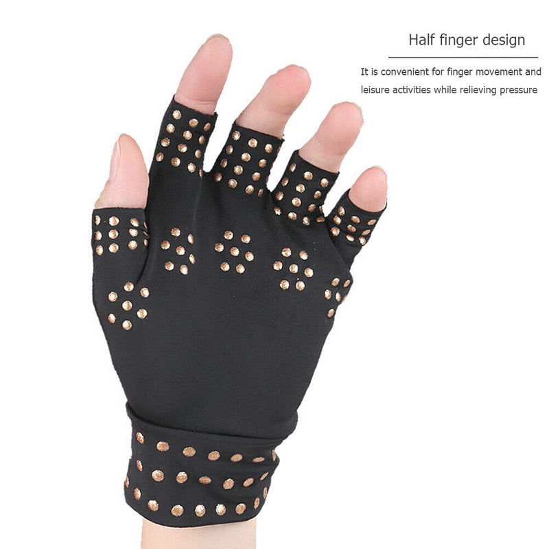 Compression Arthritis Gloves Ache Pain Joint Relief Wrist Braces (Black) Newly