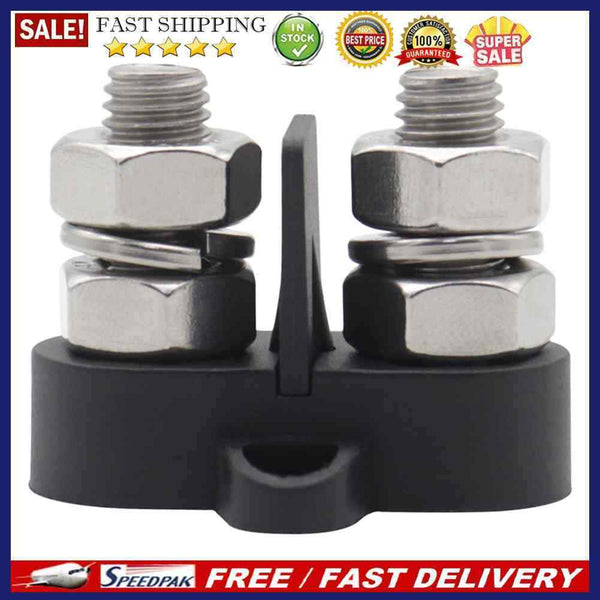 Heavy Duty M10+M8 Power Cable Distribution Stud 5/16 inch Bus Bar Terminal Bl