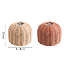 Rattan Outdoor Gas Cylinder Cover Camping Cook Gas Tank Protector (Coffee) Newly