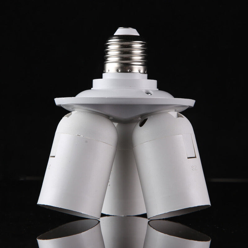 3/4 in1E27 Base Socket Splitter Light Lamp Bulb Adapter(E27-3E27)