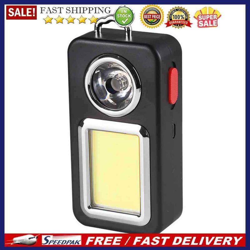 Solar Powered USB Rechargeable COB LED Flashlight Torch Waterproof Working