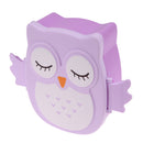 Cartoon Owl Lunch Box Food  Storage Container Portable Bento Box(Purple)