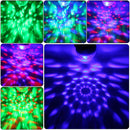 Mini USB Crystal Magic Ball Colorful LED Disco Light (USB+8 Pin Adapter) Newly
