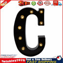 Letters LED Night Lights Alphabet Symbol Sign Lamp Home Wedding Decor (C) Newly