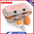 6pcs Kids Wooden Simulation Eggs Kitchen Pretend Play Easter Decor Children Toys