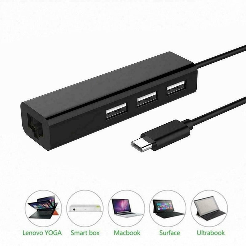 USB-C to Ethernet Internet LAN 10/100Mbps USB-3.0 Converter News Adapter C0O1