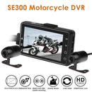 SE300 Motorcycle DVR Front+Rear View Motorcycle Dash Cam Video Recorder Newly