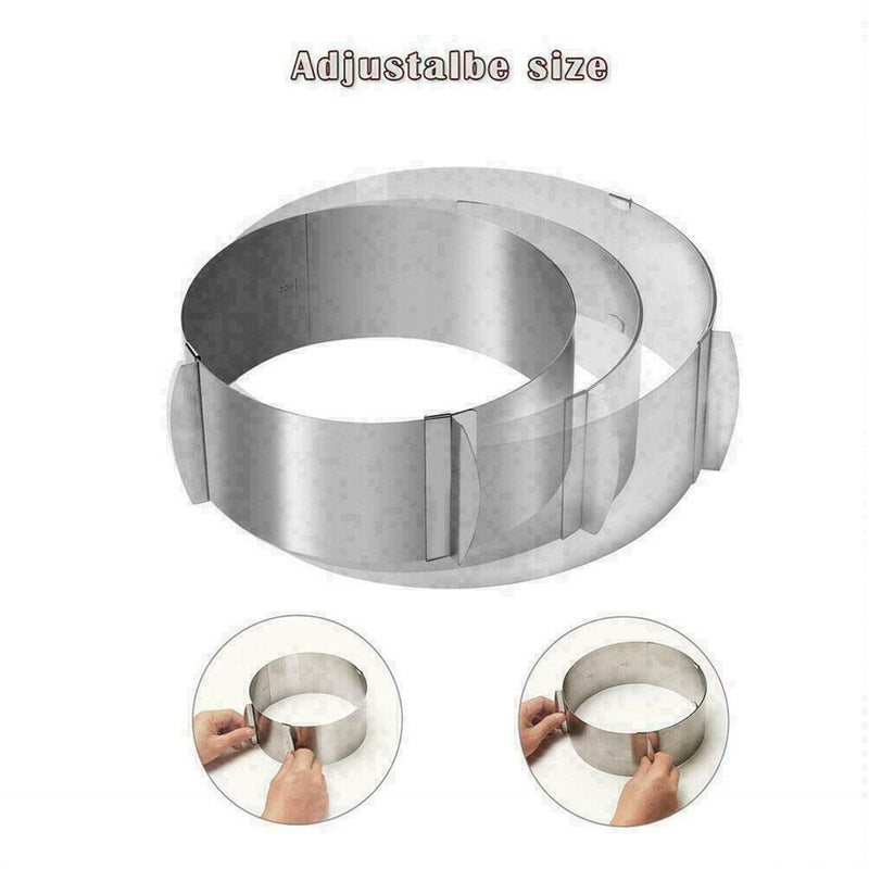 Round Mousse Mould Cake Steel Ring Pastry Mold Top L0C0 To M2R0 Baking 1Pcs C9Z5