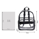 Casual Transparent Waterproof PVC Jelly Rucksack Storage Bag Student Backpack
