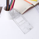 Multifunctional Geometric Ruler Craft Drawing Ruler - High School (Clear) Newly