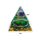 Orgonite Pyramid Amethyst Peridot Healing Crystal Energy Orgone Crafts (D)