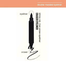 2 In 1 Eyeliner Print With 2 Double-sided Pens Liquid Eyeliner Waterproof E6H5
