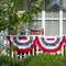 USA Bunting Flag Pleated Fan Resistant Polyester Banner for Independence Da
