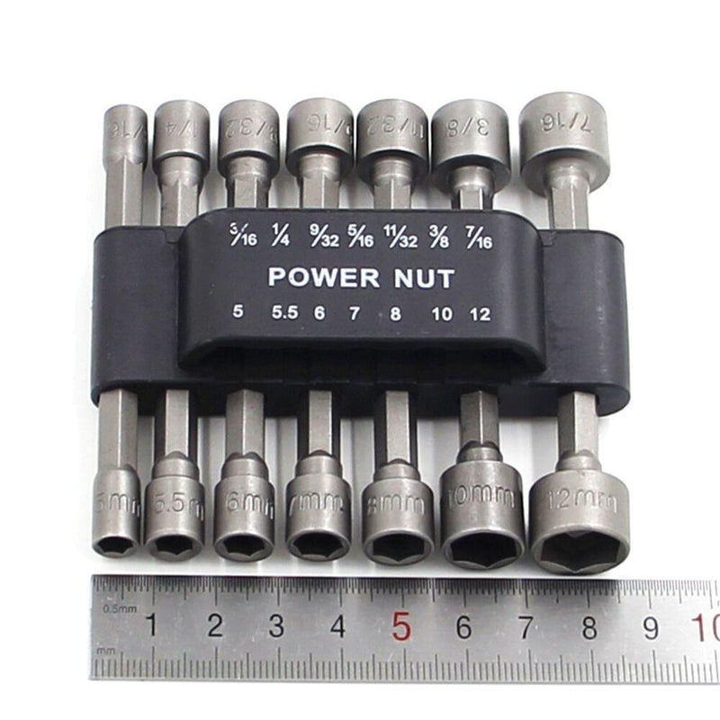 14pcs Strong Sleeve Wrench Hexagonal Handle Screw Sleeve Pneumatic Bits