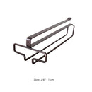 Metal Wine Rack Glass Holder Hanging Shelf Goblet Store Organizer (Black) Newly