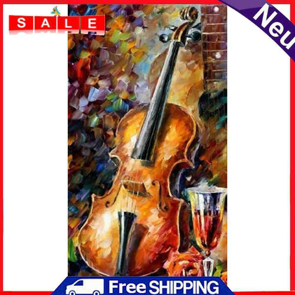 Abstract Guitar Oil Paint By Numbers DIY Acrylic Painting on Canvas Drawing Kit
