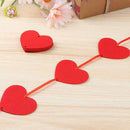 String Red Hearts Garland Wedding Anniversary Garland Room Layout Decorations