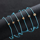 Multicolor Relationship Family Star Heart Bracelet Bangle Rope String Lucky
