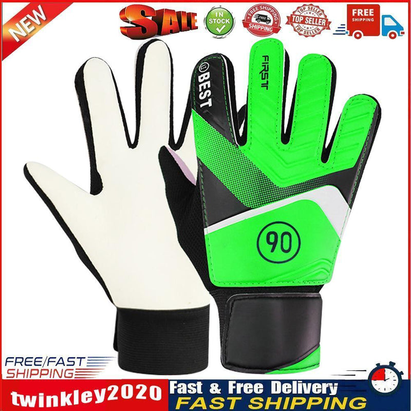 1 Pair Kids Soccer Goalkeeper Gloves Latex Football Hand Gloves (Size 7) Newly