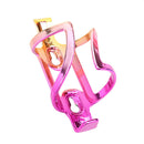 Road Cycling Bike Bottle Rack Plating Bicycle Water Holder Colorful (Pink) Newly