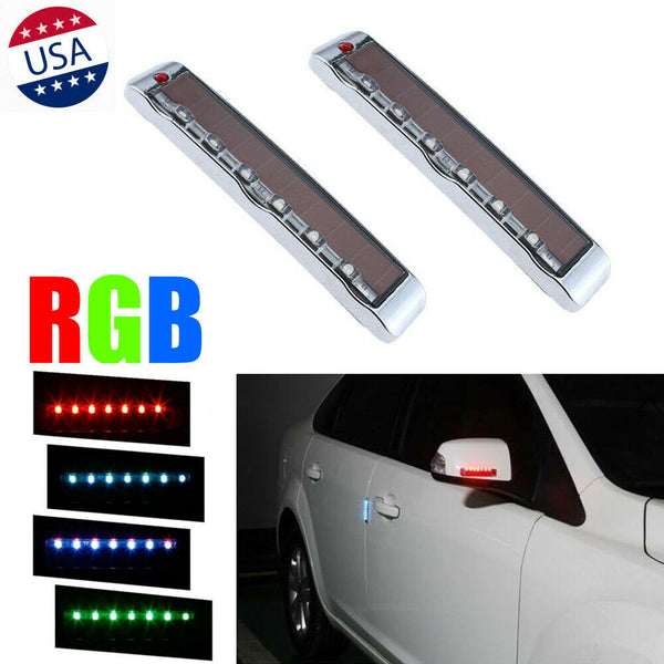 Solar Car Door Edge Guard Anti-collision Anti-static LEDs Strobe Warning Lights