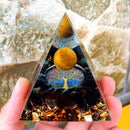 Pyramid Ogan Crystal Energy Tower Nature Reiki Chakra Crushed Stone (B) Newly