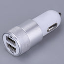 LED 5V Metal Dual USB Car Charger Aluminum Alloy 2.1A Aluminum Alloy